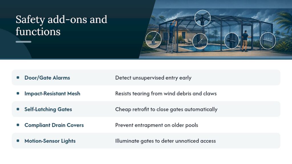 Five pool enclosure safety upgrades