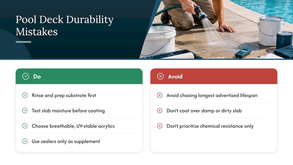 What homeowners get wrong about pool deck durability — overview diagram